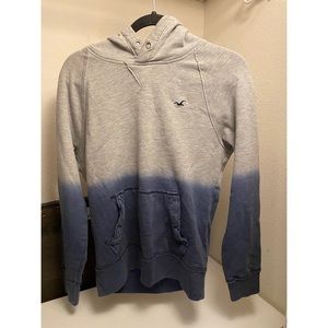 Mens Hollister Gray & Navy Blur Hoodie